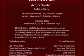 Exite film auditions in Vancouver