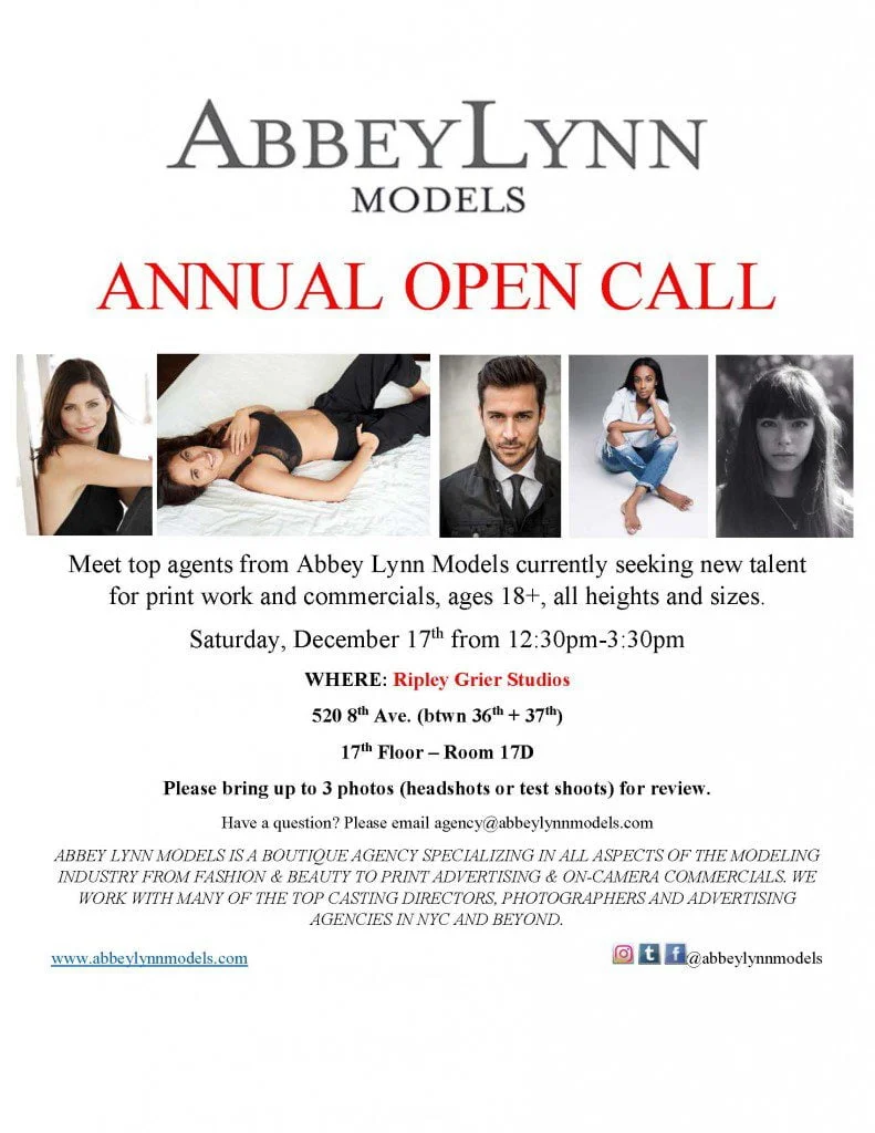 modeling casting notice