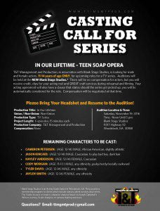 Casting teens for Soap Opera