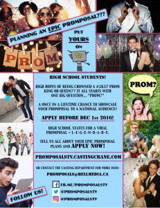 Read more about the article Casting Teens in the US & Canada for “Promposals” Reality Mini Series