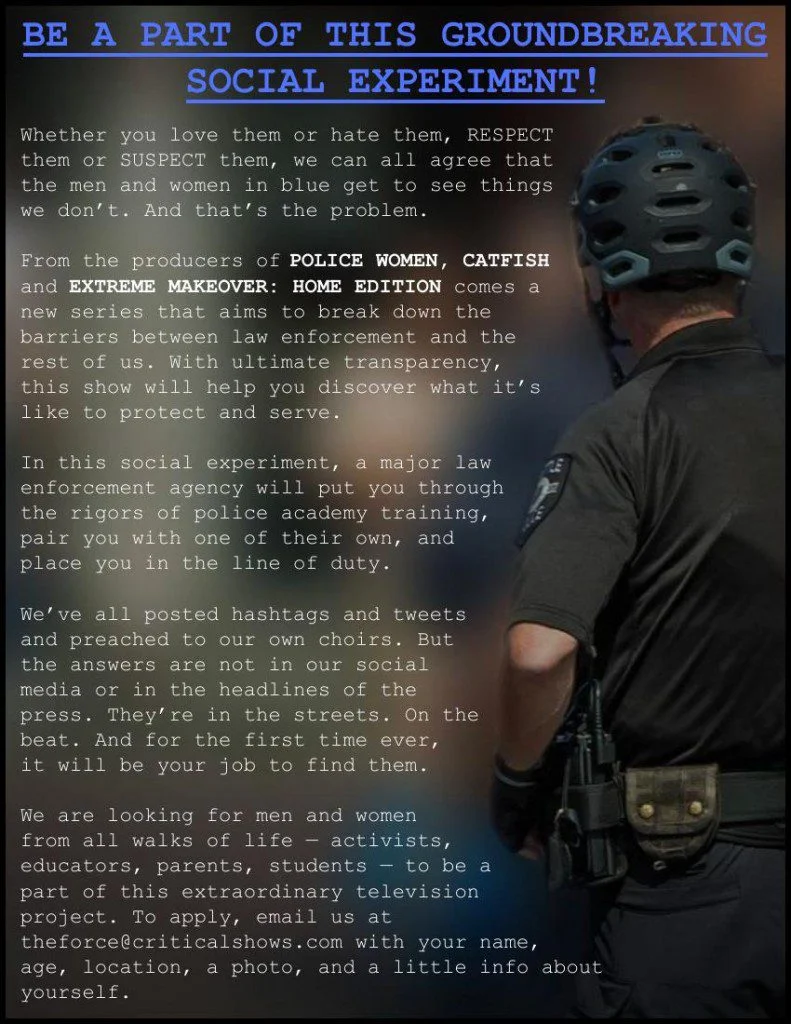 Casting police reality show
