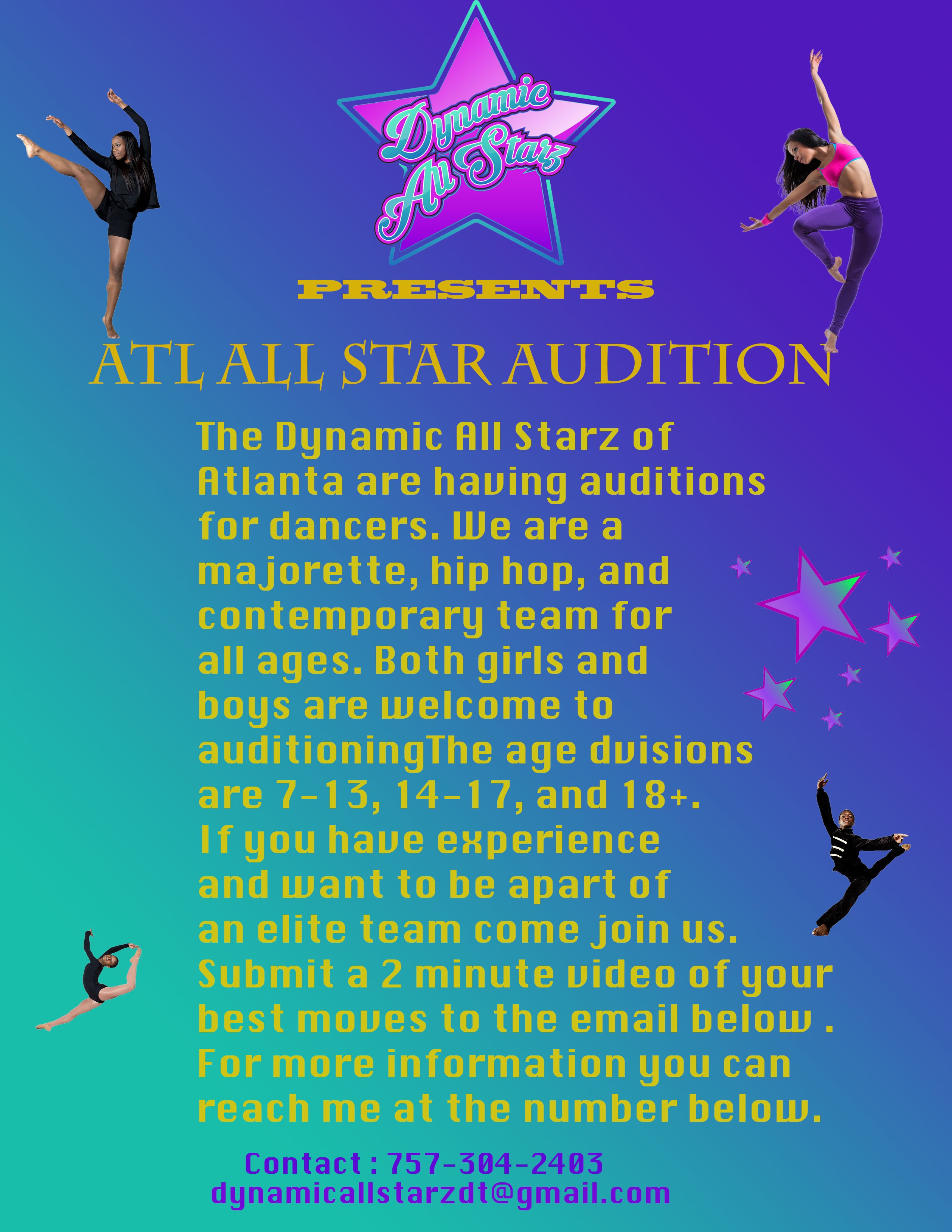 Read more about the article Dance Auditions for Kids & Teens in Atlanta – Dynamic All Starz Dance Team