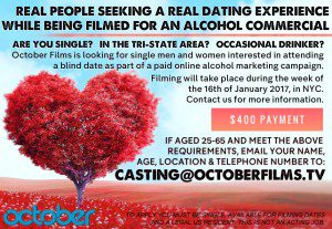 Casting New Yorkers 25 to 65 for Paid Commercial Project