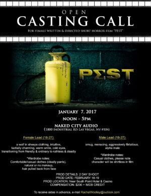 Auditions in Las Vegas for Lead Roles in Horror Film