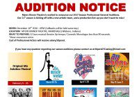 theater audition notice for Indiana