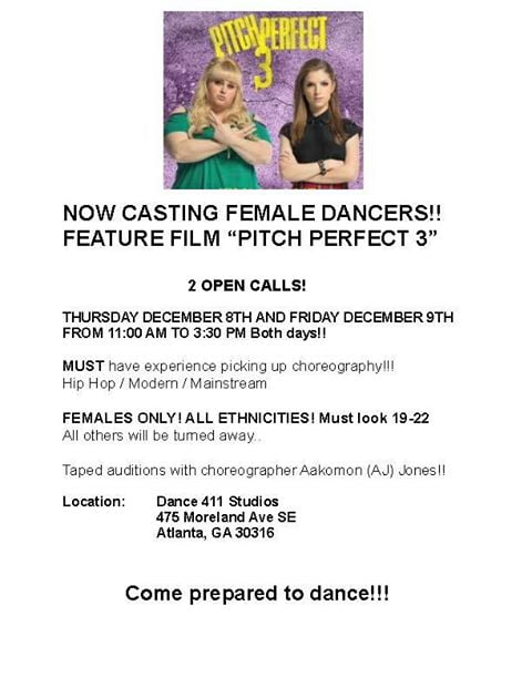Pitch Perfect 3 auditions