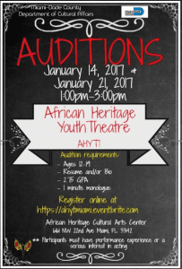 Read more about the article African Heritage Cultural Arts Center in Miami Holding Auditions for Teens