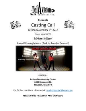Open Theater Auditions in Houston, TX for “All My Sisters and Me”