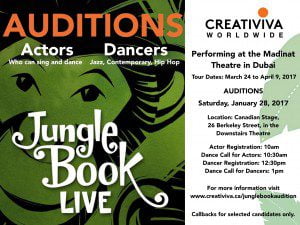 Read more about the article Auditions in Toronto, Ontario, Canada for Jungle Book Live Tour