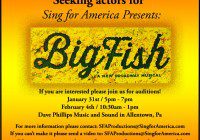 Big Fish Musical Theater Auditions in Allentown PA