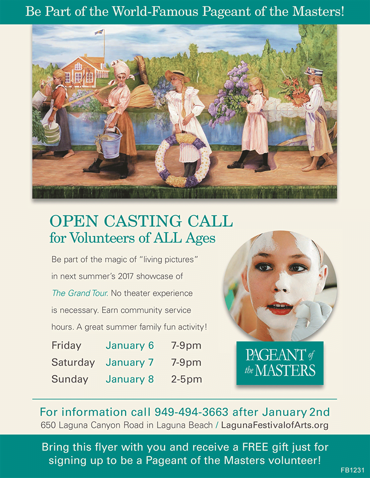 Pageant of the Masters auditions