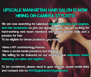 Read more about the article Salon / Stylist Reality Show Casting Hair Stylists and Assistants in NYC