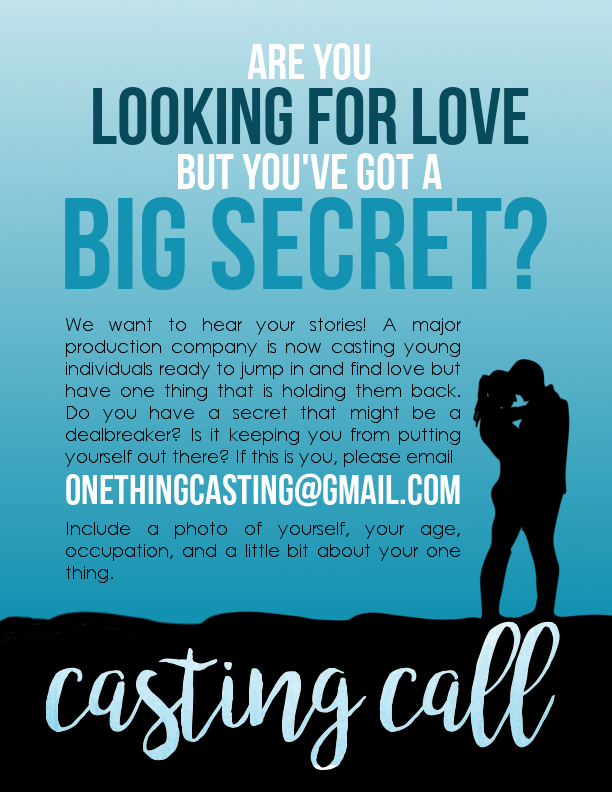 New Dating Reality Show Casting Singles With Huge Secrets Nationwide Auditions Free 