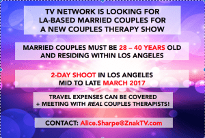 Read more about the article Docu-Series Casting Couples in Need of Therapy in L.A. Area