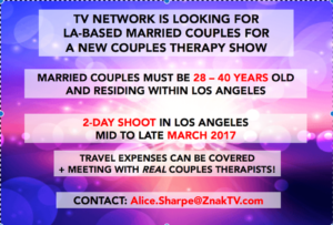 Docu-Series Casting Couples in Need of Therapy in L.A. Area
