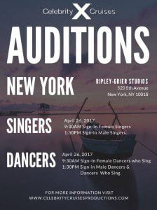 Read more about the article Open Auditions for Singers for Celebrity Cruises