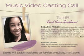 music video casting flyer