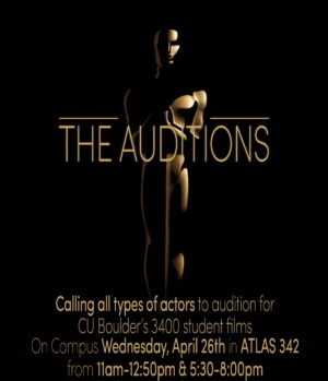 Auditions in Boulder Colorado for Student Film