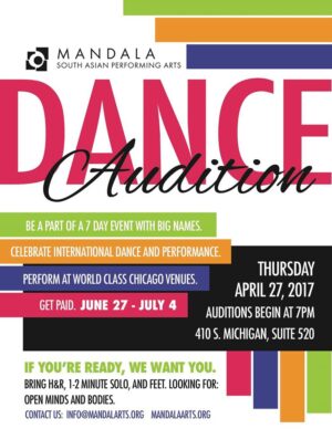 Dancer Auditions in Chicago for Mandala Summer Series