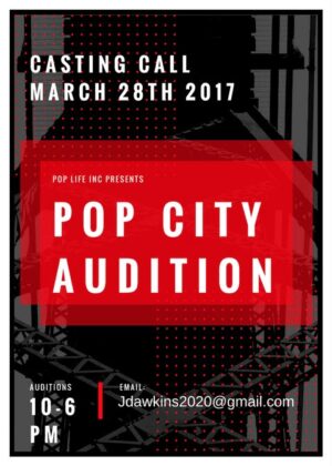 Auditions in L.A. for TV Pilot “Pop City”