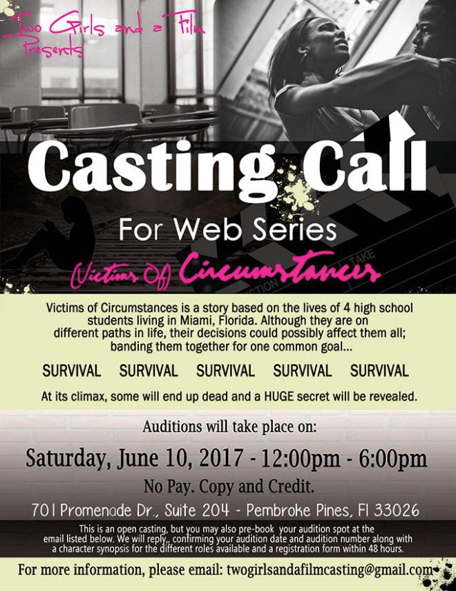 Casting Call in Miami for Web Series Auditions Free