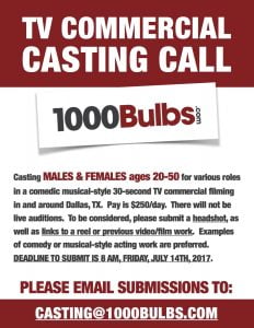 Read more about the article TV Commercial Auditions in Dallas Texas