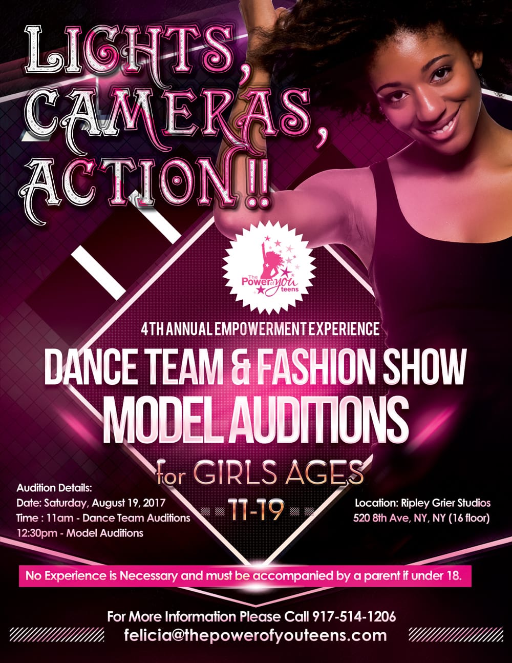 Modeling Auditions for Teen Girls in NYC for Power of You Teens