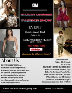 Read more about the article Casting Fashion Designers for Holiday Fashion Show in Riverside, CA