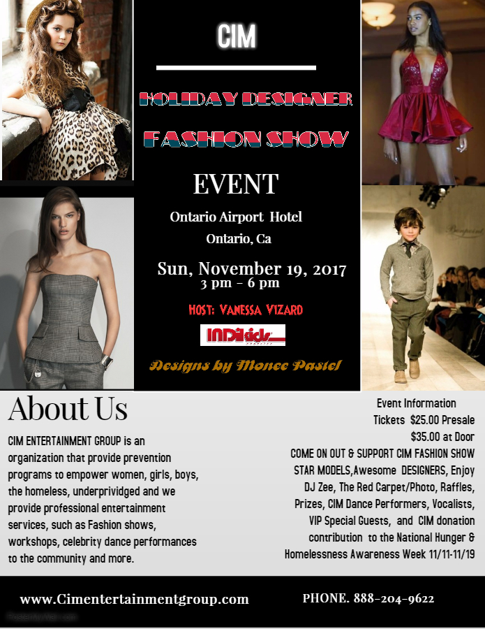 Read more about the article Casting Fashion Designers for Holiday Fashion Show in Riverside, CA