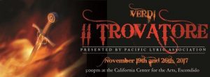 Actor Auditions in San Diego for Narrator in Opera “Il Trovatore”