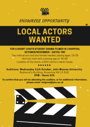 Student Film Auditions in Liverpool, UK
