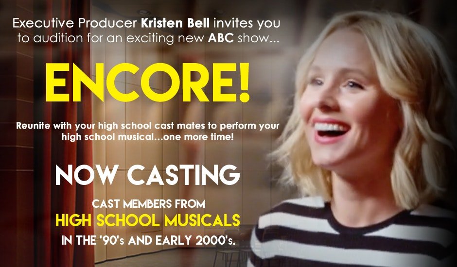 Online Casting Call for New ABC Show “Encore”