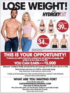 Los Angeles Commercial Casting Call for Hydroxycut TV Commercial