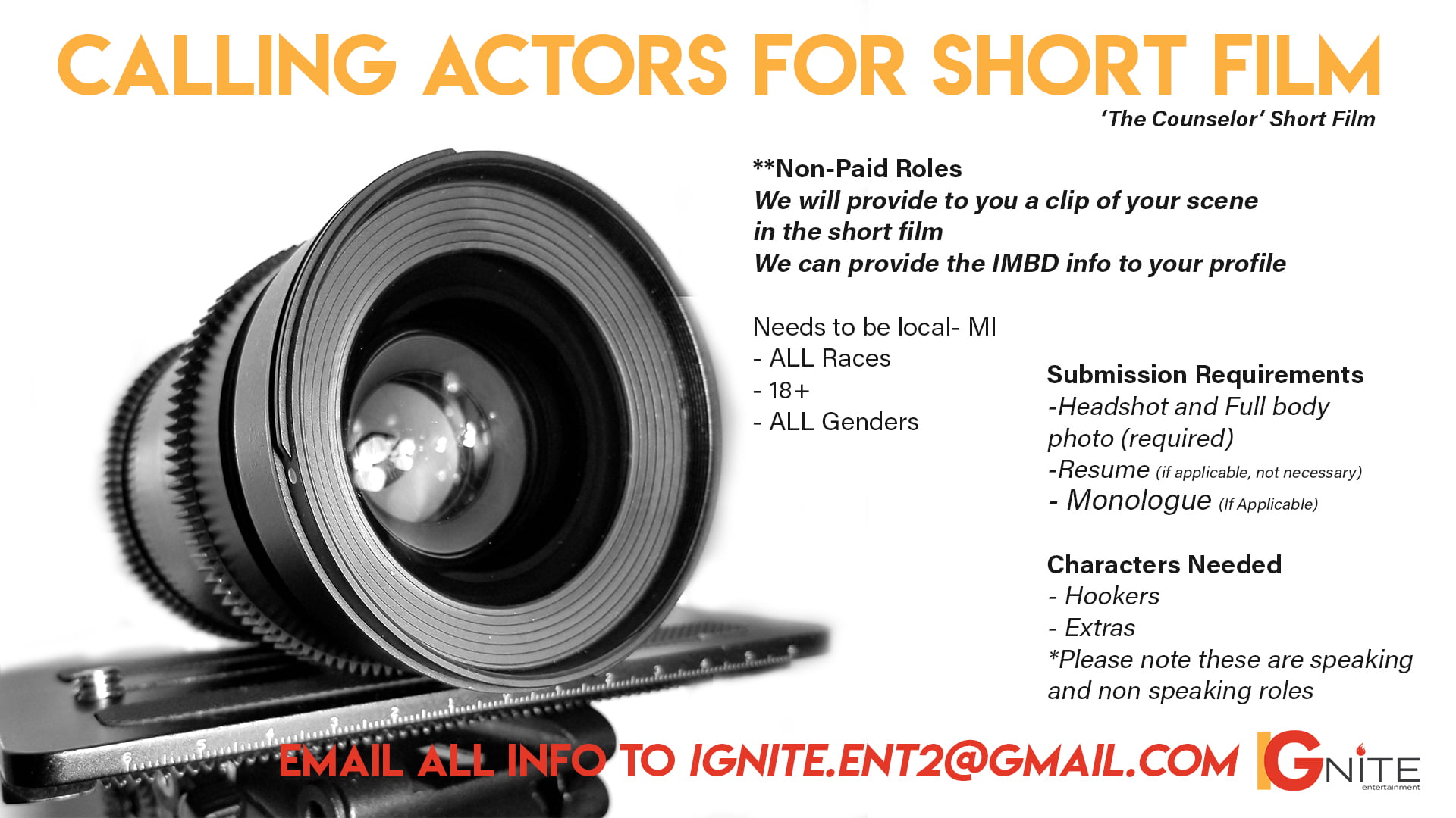Read more about the article Casting Extras in Michigan for “The Counselor” Web Series