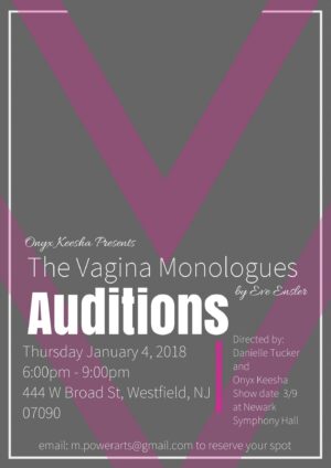 Open Auditions in Westfield New Jersey for “The V Monologues”
