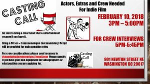 Open Casting Call in DC for Speaking Roles in Movie