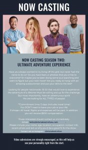 Read more about the article Casting Call for “Ultimate Adventure Experience” Nationwide