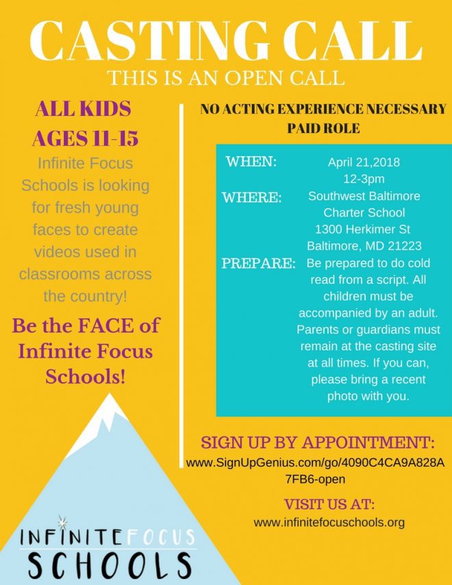 Kids Auditions in Baltimore, MD for Educational Videos Auditions Free