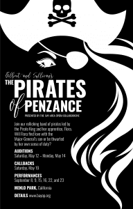Read more about the article Open Auditions in San Jose / Bay Area for Gender Swapped “Pirates of Penzance”