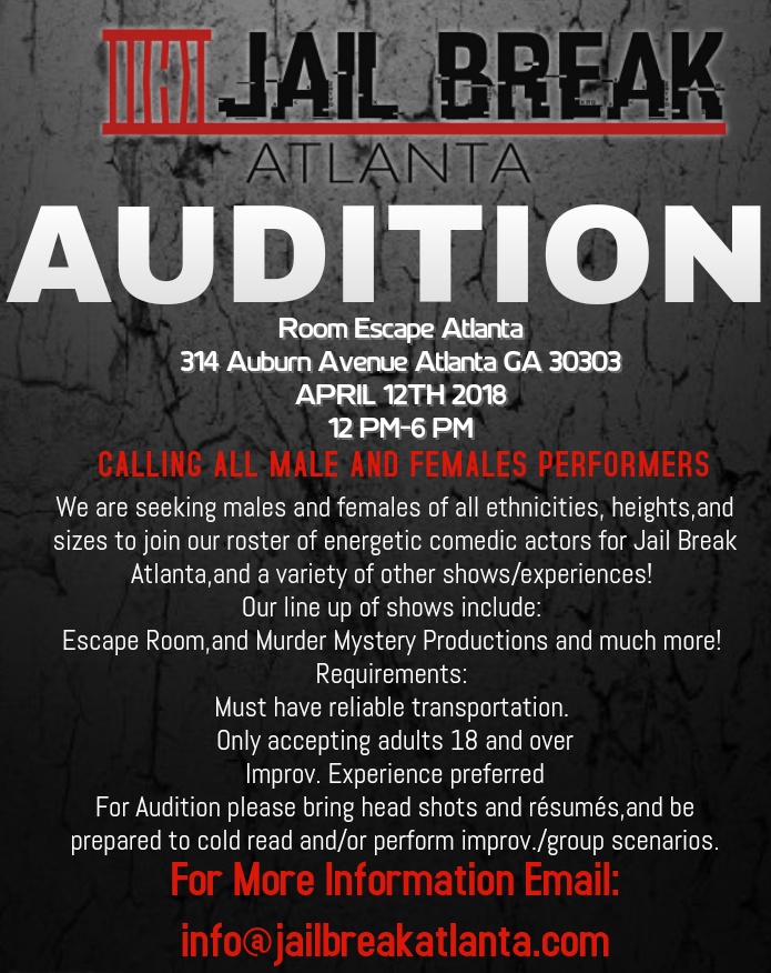 Read more about the article Open Auditions for Actors, New Atlanta Interactive Experience