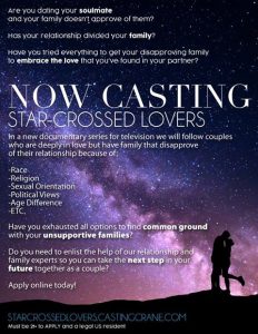 Read more about the article New Relationship TV Show Casting Couples Whose Families Do Not Approve