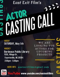 Read more about the article Auditions in Fayetteville, NC for Web Series and Stage Play