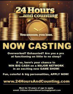 Read more about the article Casting Call Nationwide for New Game Show “24 Hours and Counting”