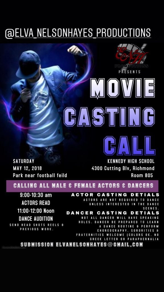 San Francisco Area Casting Call Actors, Dancers & Turf Dancer