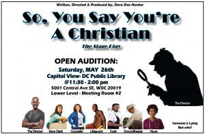 Read more about the article Open Auditions in DC for “So, you say you’re a Christian”