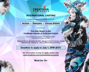 Read more about the article Nationwide & Worldwide Auditions for Performers For International Shows in Turks and Caicos