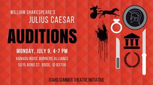 Boise Idaho Auditions for “Julius Caesar”