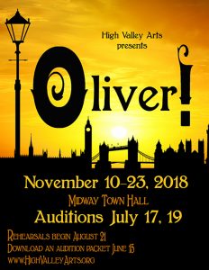 Read more about the article Auditions in Midway Utah for Production of “Oliver”