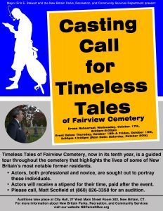 Read more about the article New Britain Parks is Holding Auditions for “Timeless Tales of Fairview Cemetery” in CT
