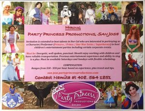 San Jose Area Casting Call for Disney Princess & Cosplay Performers